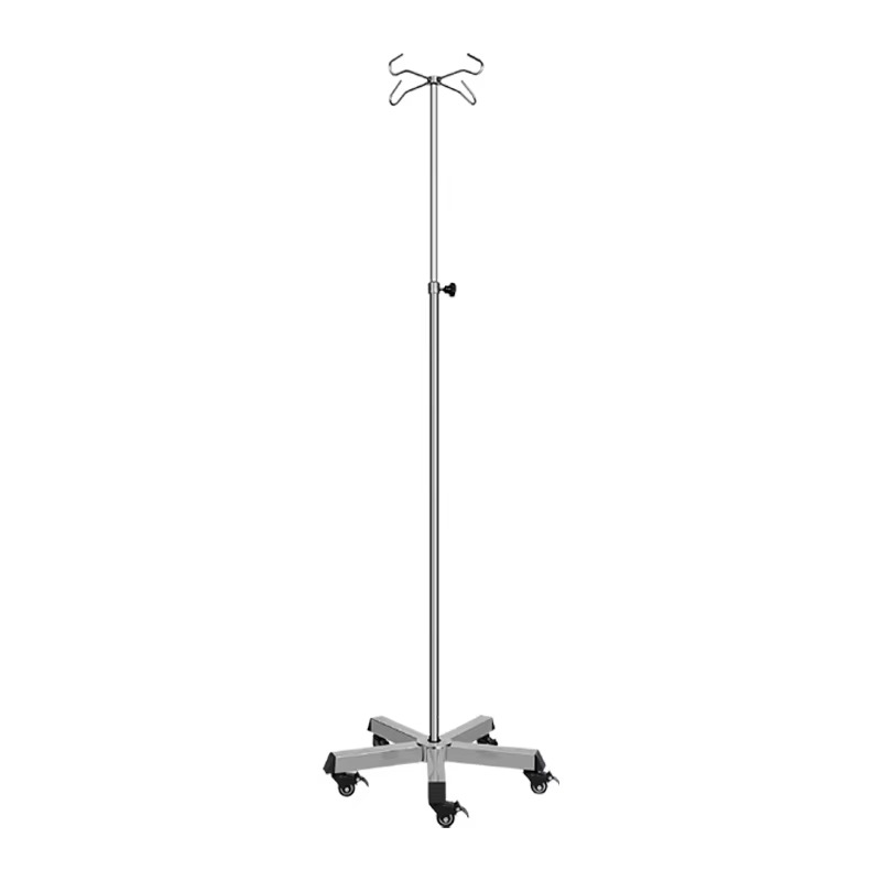 Iv Infusion Pole - Mobile Foldable Hospital Medical IV Pole