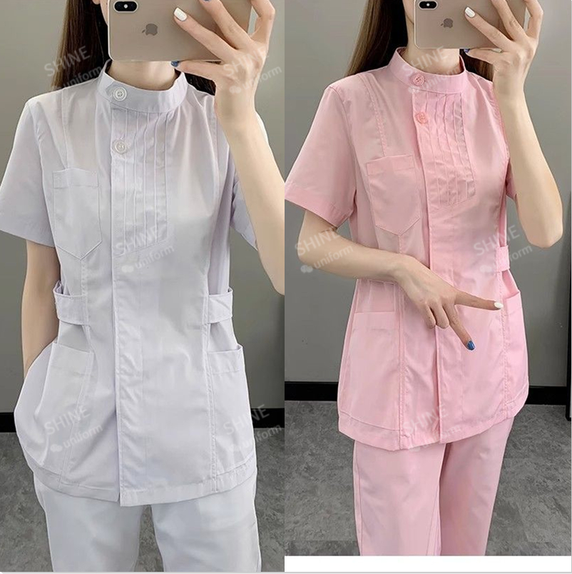 Medical Lab Logo - Pink Nurse Uniforms Short Sleeve Medical