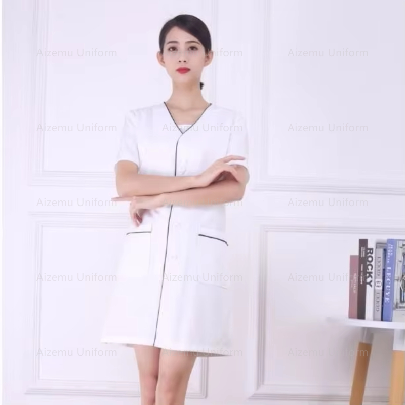 Black Beautician tops short be - Medical Lab Logo ulasan dan harga