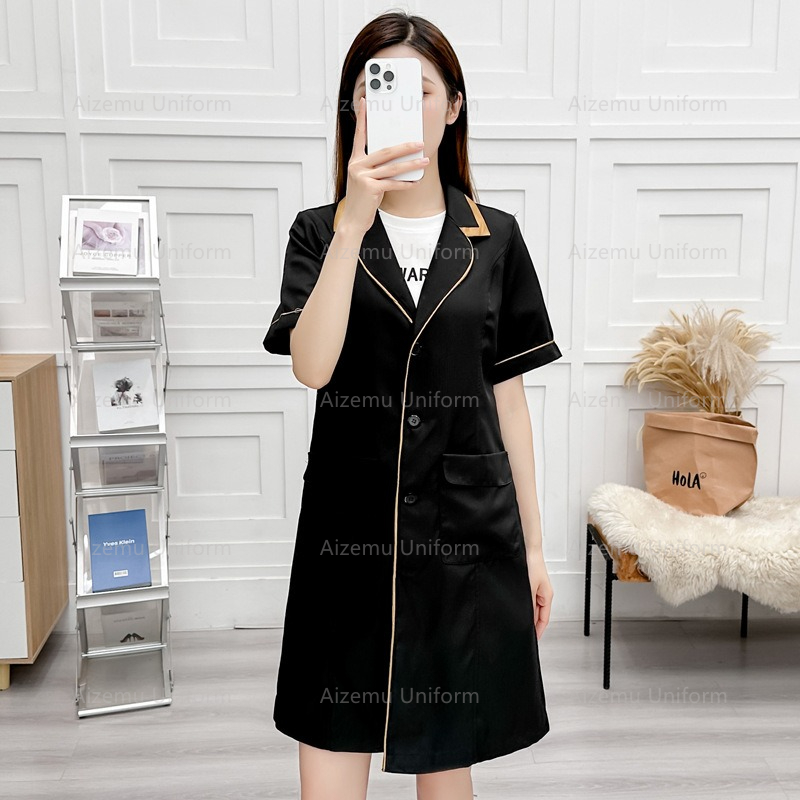 black beauty uniform with beau - Medical Lab Logo ulasan dan harga