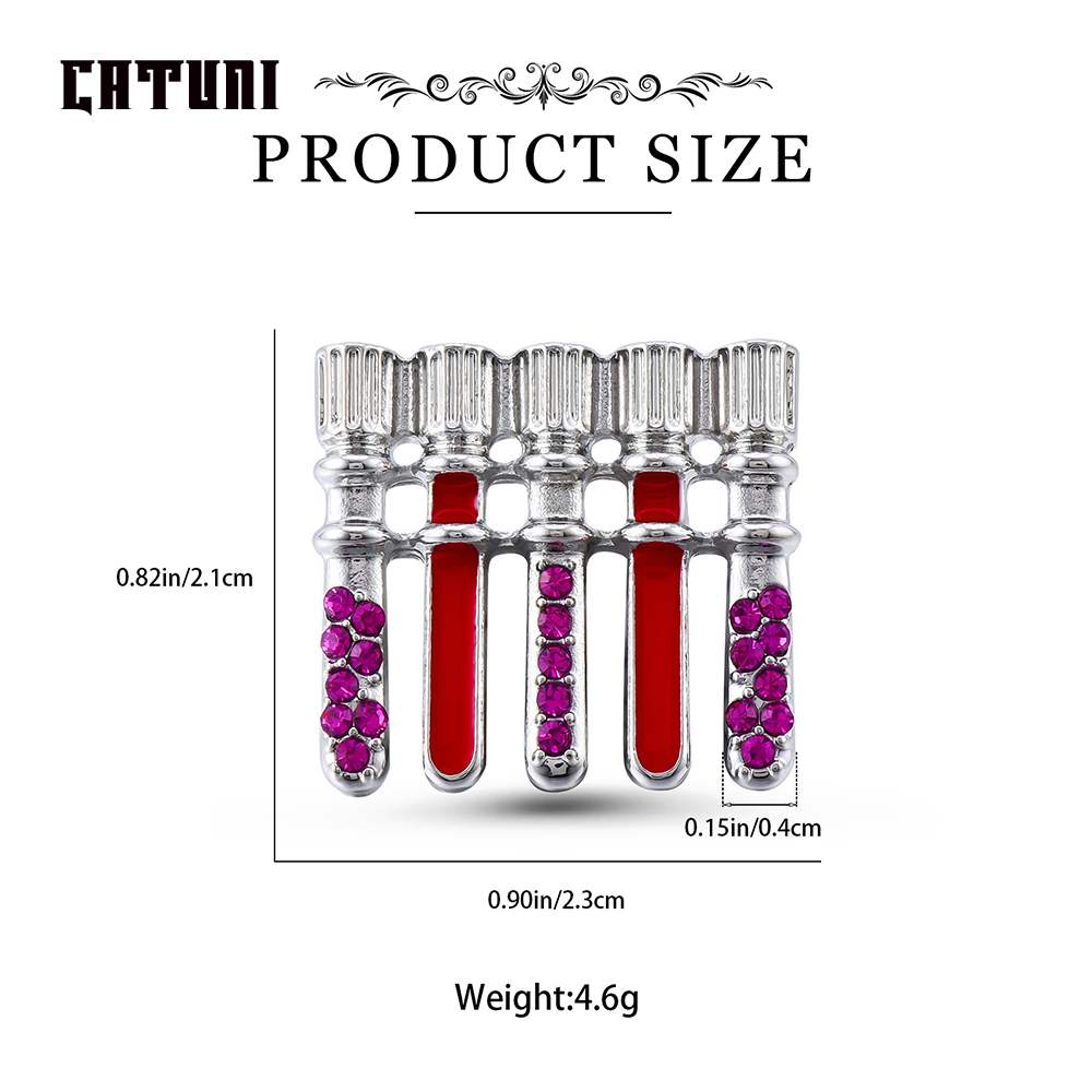 Catuni Medical Test Tube Brooc - Medical Lab Logo ulasan dan harga