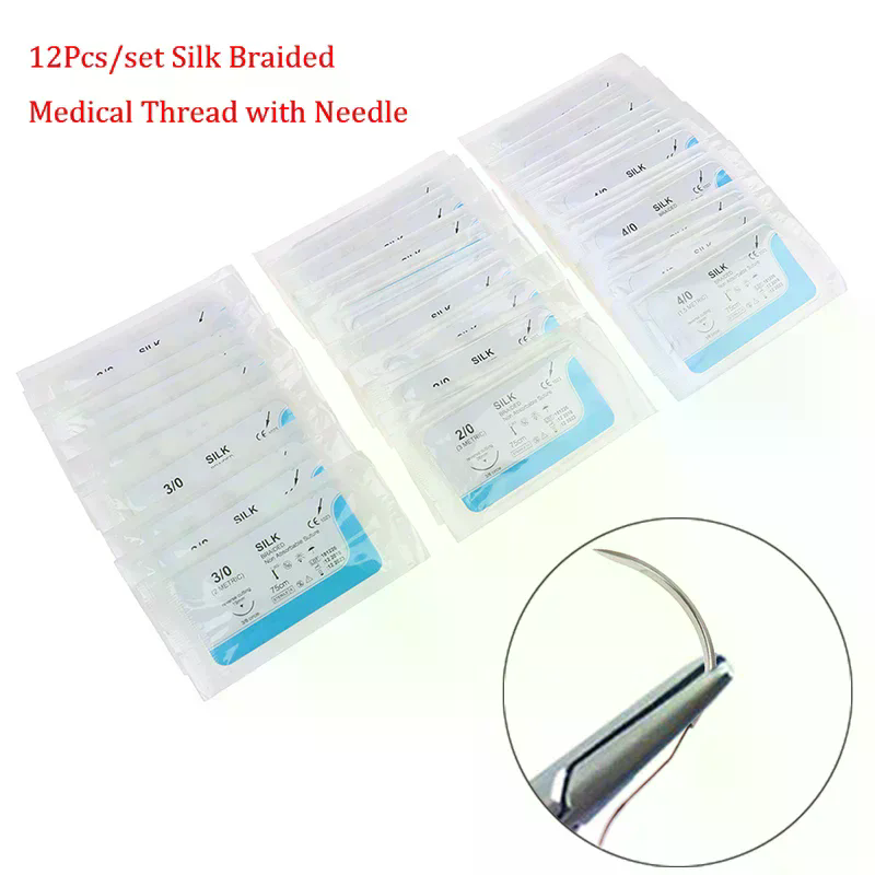 12PCS Silk Dental Suture Kit S - Medical Lab Kit ulasan dan harga