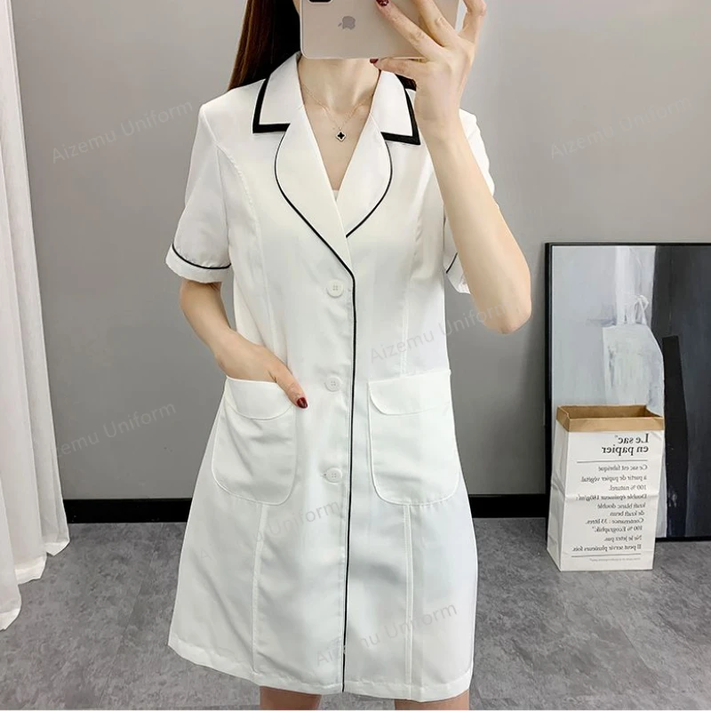 Women Short Spa Uniforms logo  - Medical Lab Logo ulasan dan harga