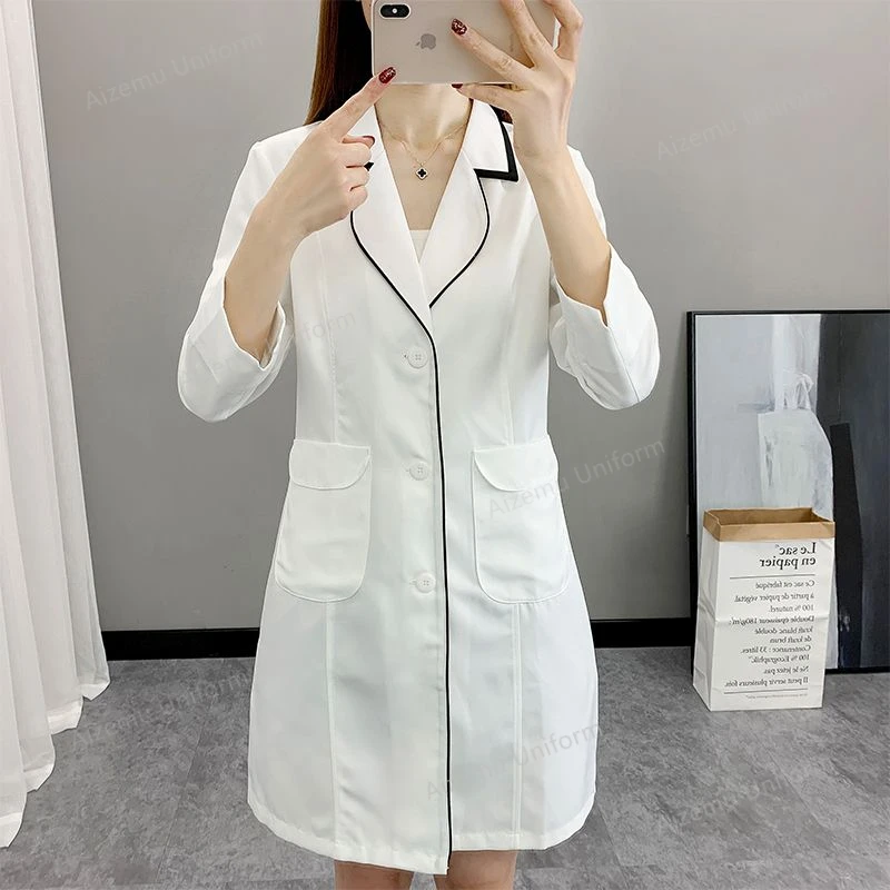 Women Short Spa Uniforms logo  - Medical Lab Logo ulasan dan harga