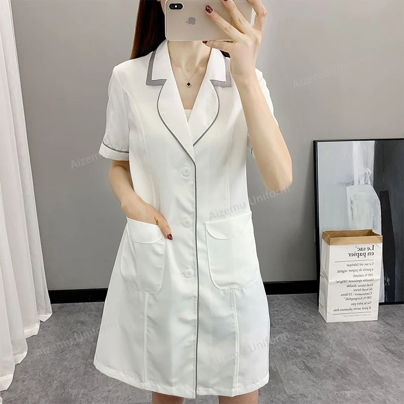 Women Short Spa Uniforms logo  - Medical Lab Logo ulasan dan harga
